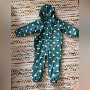 Little Green Radicals Splash Suit with Cloud Print